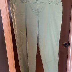 Loft olive green crop pants